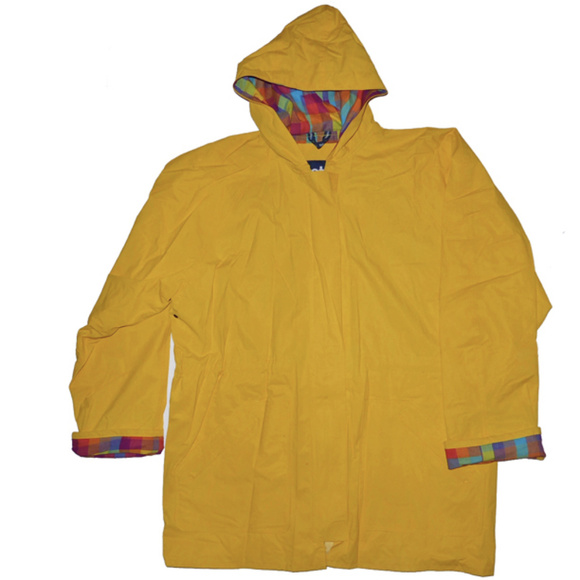 women's yellow slicker raincoat